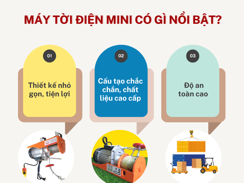 Máy tời điện mini có gì nổi bật