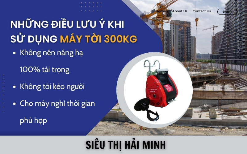 Những điều lưu ý khi sử dụng tời tải trọng 300kg