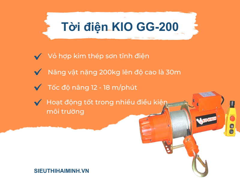 Tời điện KIO GG-200