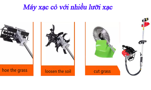 Máy xạc cỏ với nhiều lưỡi xạc đa dạng