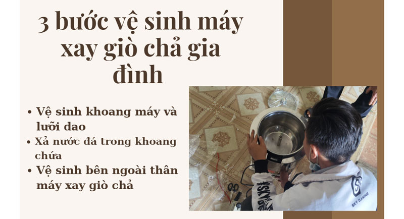  3 bước vệ sinh máy xay giò chả cơ bản nhất