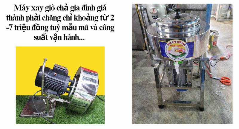 Giá bán của máy xay giò chả cho gia đình?
