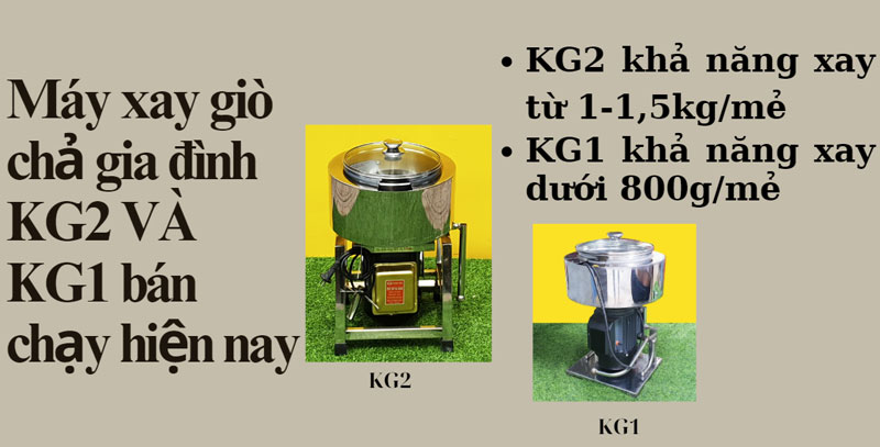 Ưu và nhược điểm của từng loại máy xay giò chả KG1 và KG2