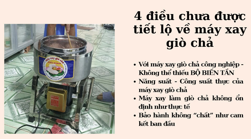 4 điều chưa được tiết lộ về máy xay giò chả