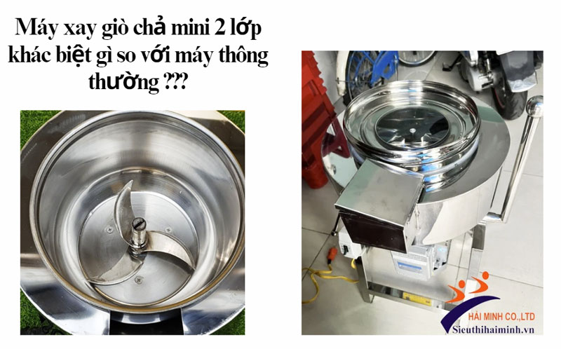 Máy xay giò chả mini 2 lớp khác biệt gì so với máy thông thường