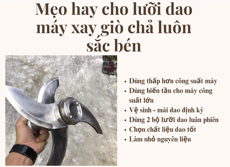 Mẹo dùng lưỡi dao máy xay luôn sắc bén như mới