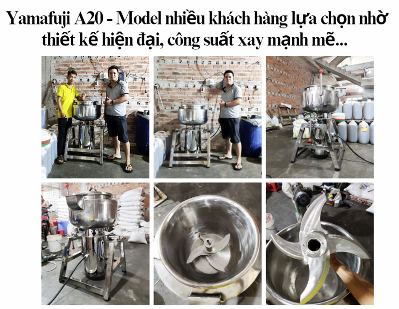Máy xay giò chả Yamafuji A20 được nhiều cơ sở làm giò chả trên toàn quốc ưa chuộng