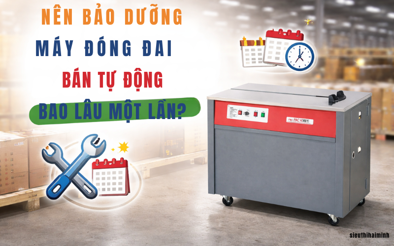 Nên bảo dưỡng máy đóng đai bán tự động bao lâu một lần? [Giải đáp]