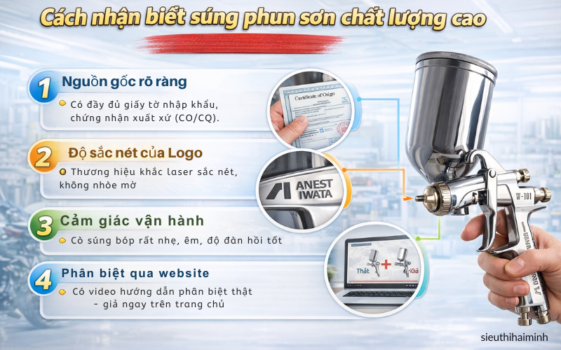 Cách nhận biết súng phun sơn chất lượng cao