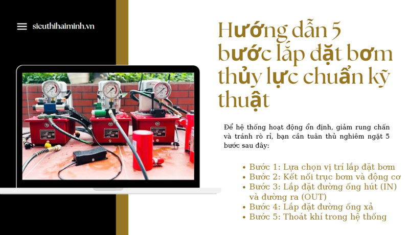 Lắp đặt và vận hành bơm điện thuỷ lực có dễ không?