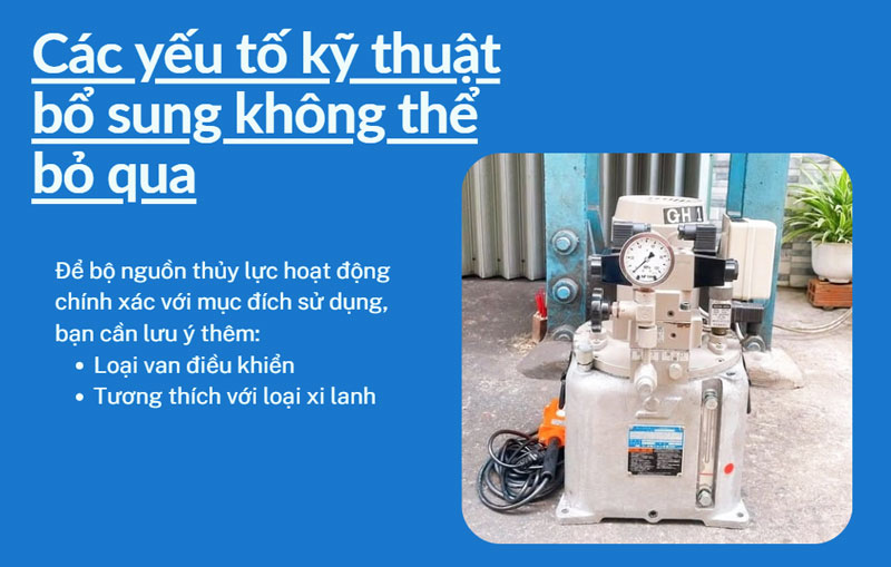 Thông số quan trọng cần lưu ý khi mua bơm điện thuỷ lực