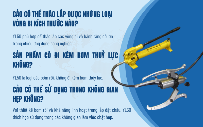 Một số câu hỏi thường gặp khi mua cảo thuỷ lực rời bơm YL50