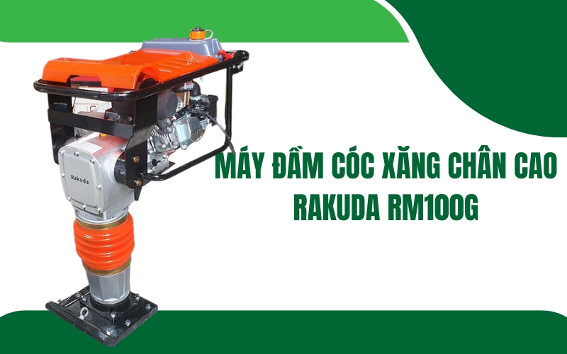 Máy đầm cóc xăng chân cao Rakuda RM100G