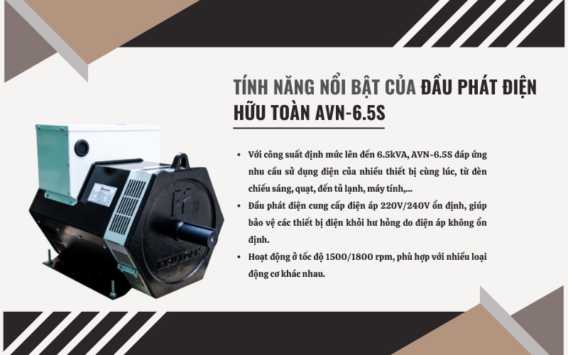 Đặc điểm và tính năng nổi bật của đầu phát điện Hữu Toàn AVN-6.5S