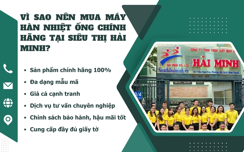 Vì sao nên mua máy hàn nhiệt ống chính hãng tại Siêu Thị Hải Minh?