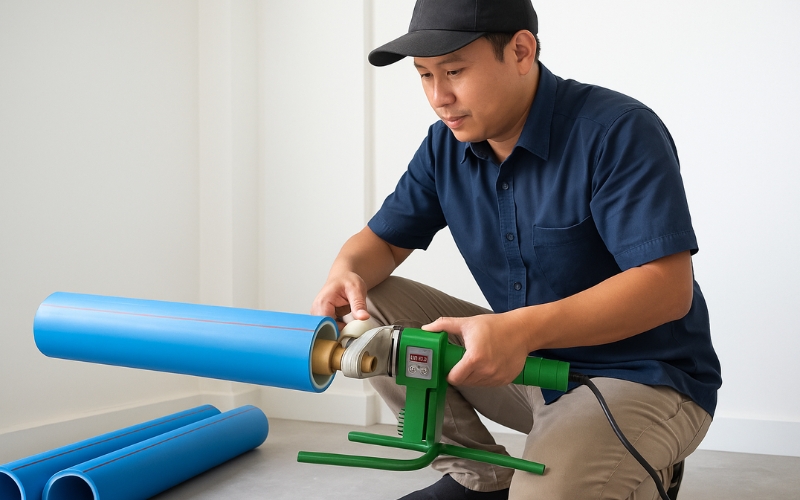 Kết nối mối hàn bằng máy hàn nhiệt