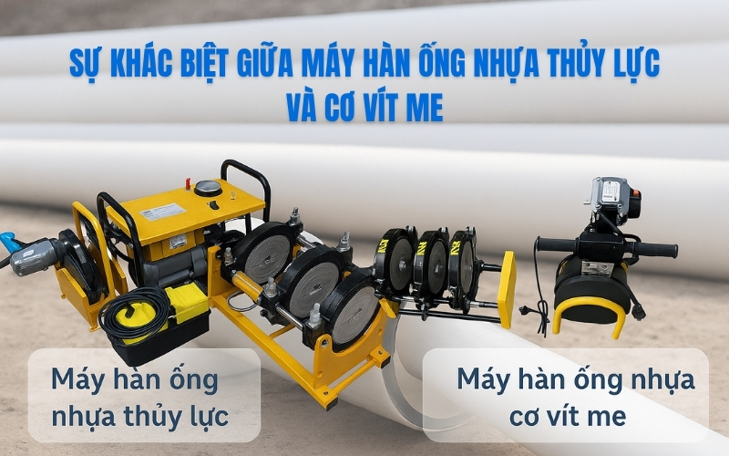 Sự khác biệt giữa máy hàn ống nhựa thủy lực và cơ vít me