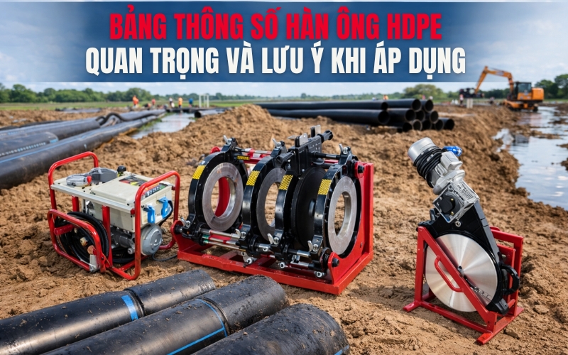 Bảng thông số hàn ống HDPE quan trọng và lưu ý khi áp dụng