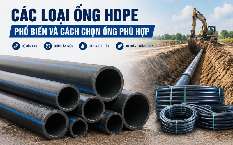 Các loại ống hdpe phổ biến và cách chọn ống phù hợp