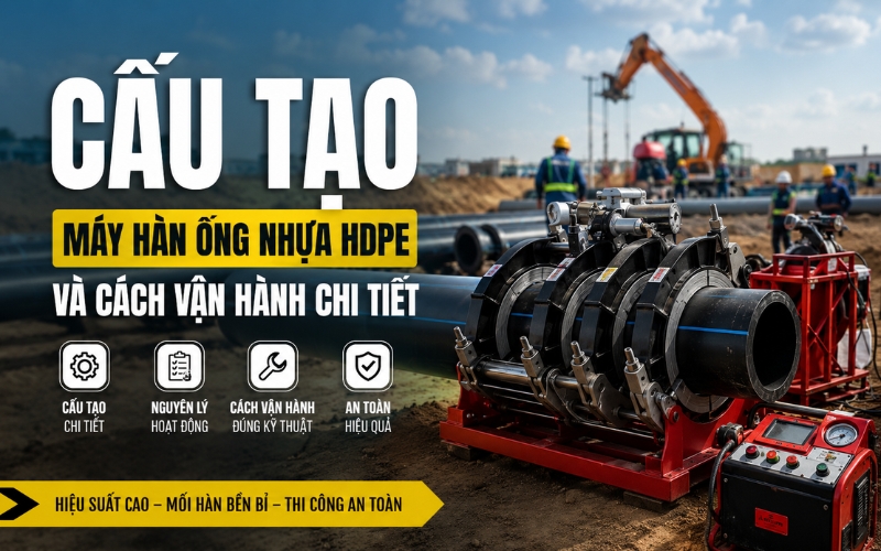 Cấu tạo máy hàn ống nhựa hdpe và cách vận hành chi tiết