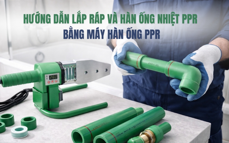 Hướng dẫn lắp ráp và hàn ống nhiệt bằng máy hàn ống ppr