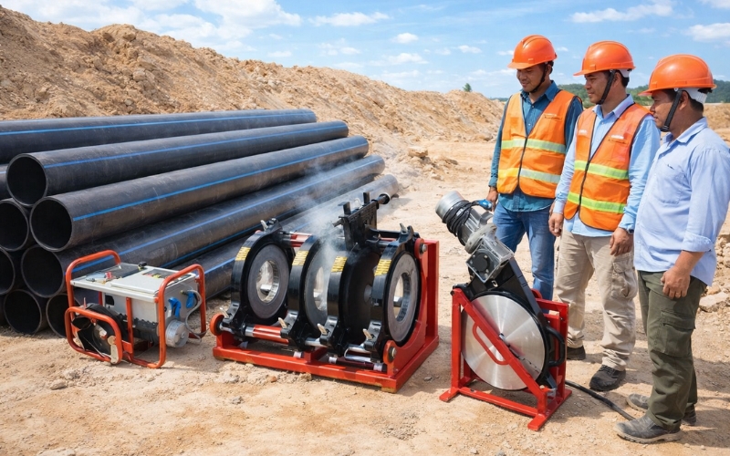 Kinh nghiệm chọn máy hàn ống HDPE cho công trình
