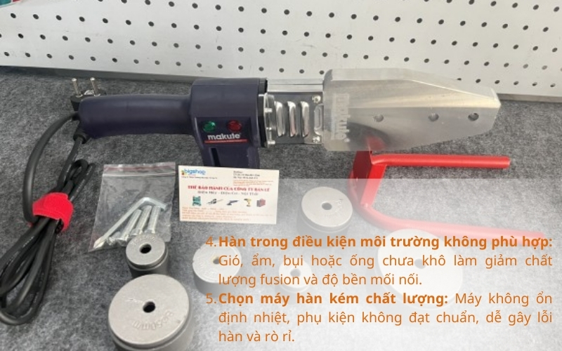 Lựa chọn máy hàn ống chịu nhiệt không uy tín sẽ nguy hiểm khi hàn 