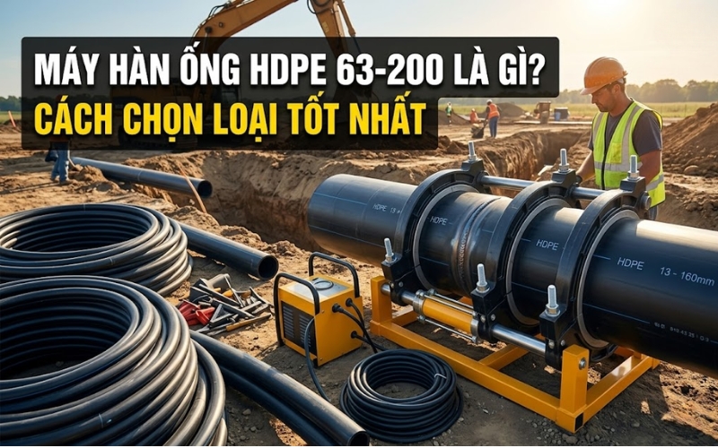 Máy Hàn Ống HDPE 63-200 Là Gì? Cách Chọn Loại Tốt Nhất