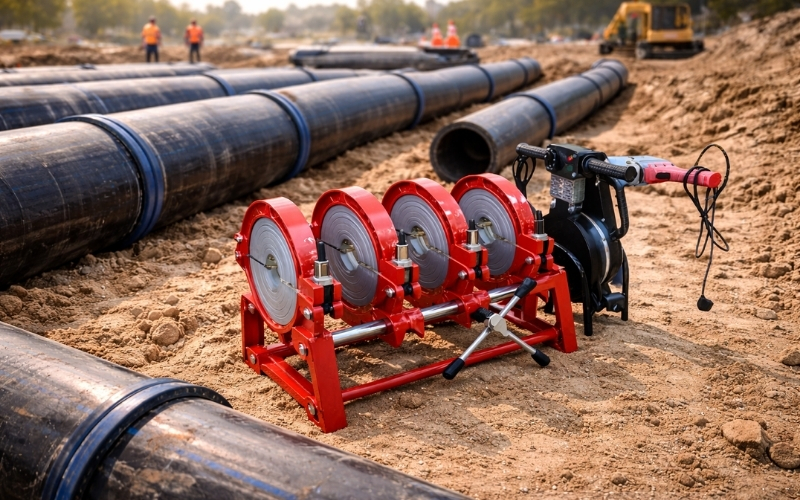 Máy hàn ống nhựa cơ quay tay D63-200