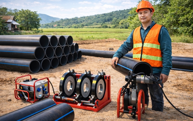 Máy hàn thủy lực HM400-630 được tin dùng hiện nay