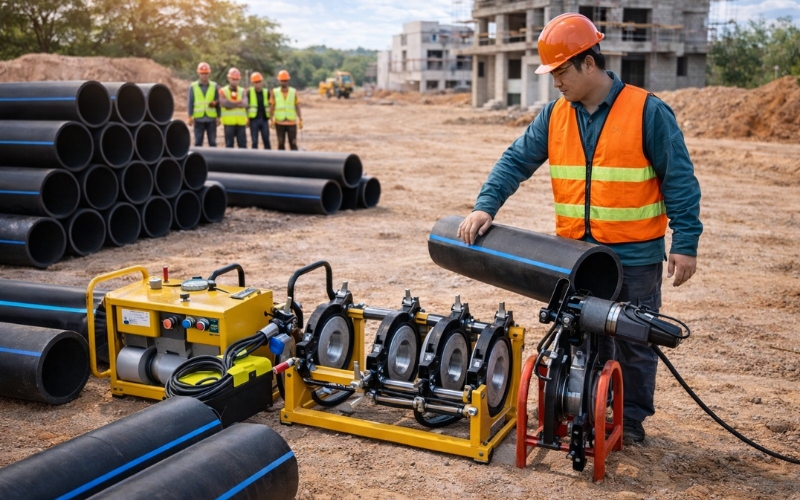 Máy hàn hdpe thủy lực HM90-315