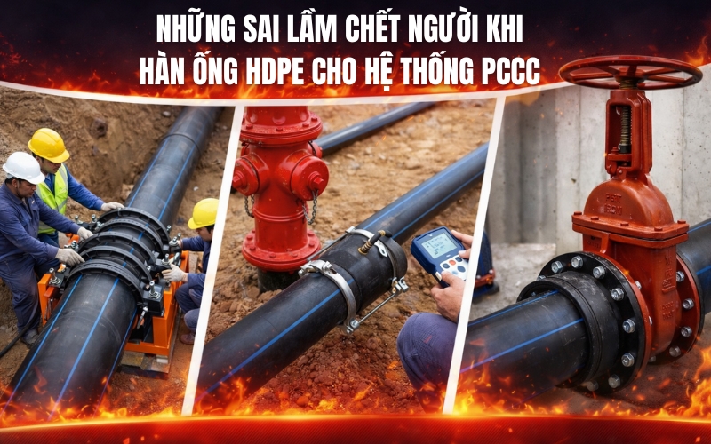 Những sai lầm chết người khi hàn ống hdpe cho hệ thống PCCC
