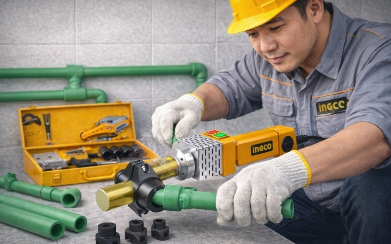Thông số kỹ thuật máy hàn ống nhựa PTWT8001 INGCO