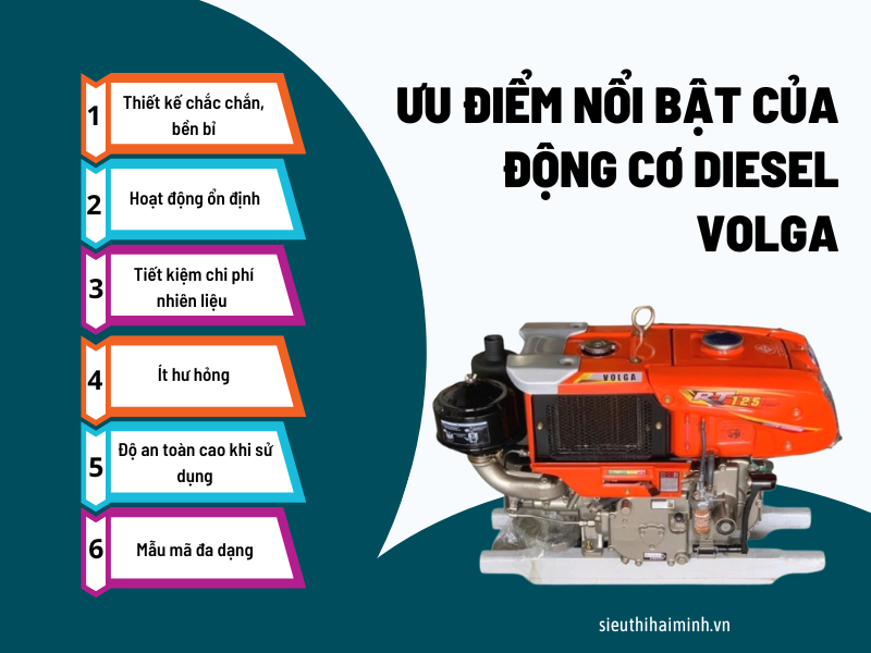Ưu điểm nổi bật của động cơ diesel VoLGa
