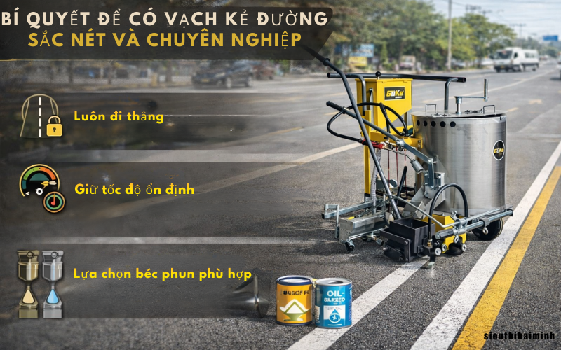 Bí quyết để có vạch kẻ đường sắc nét và chuyên nghiệp