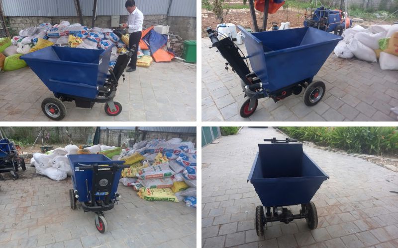 Kỹ thuật bàn giao Xe điện chở hàng 1 tấn HM-TBR1 cho khách