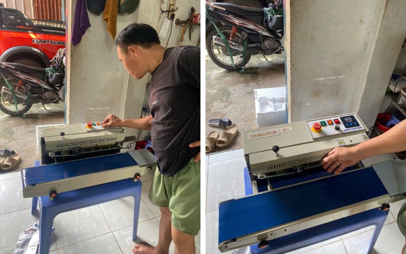 Kỹ thuật Hải Minh bàn giao Máy hàn miệng túi tự động dạng đứng FR-900