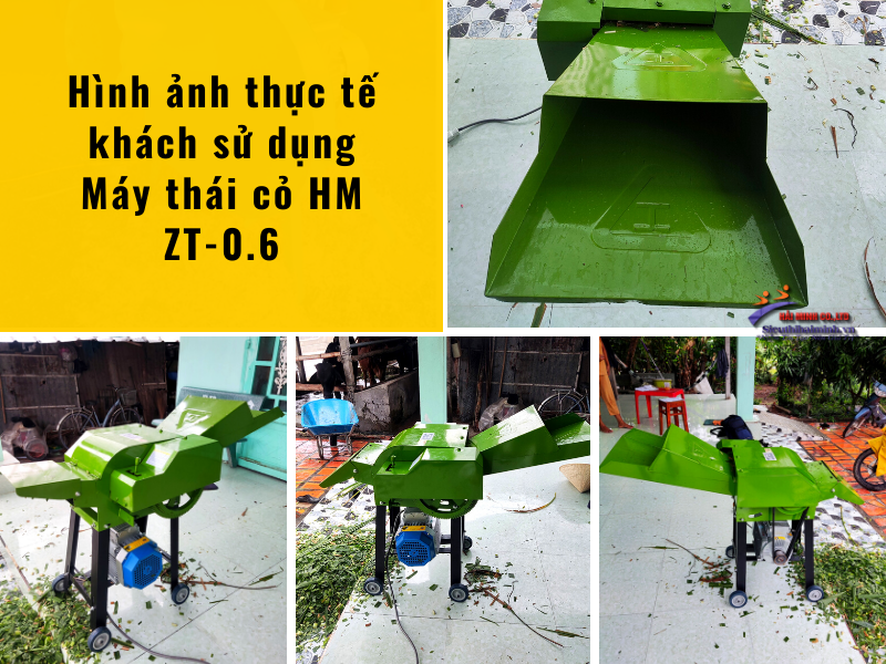 Hình ảnh thực tế khách sử dụng Máy thái cỏ HM ZT-0.6