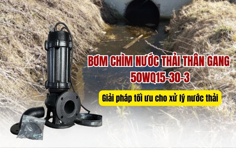 Bơm chìm nước thải thân gang 50WQ15-30-3 - Giải pháp tối ưu cho xử lý nước thải
