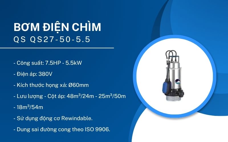 Bơm điện chìm QS QS27-50-5.5