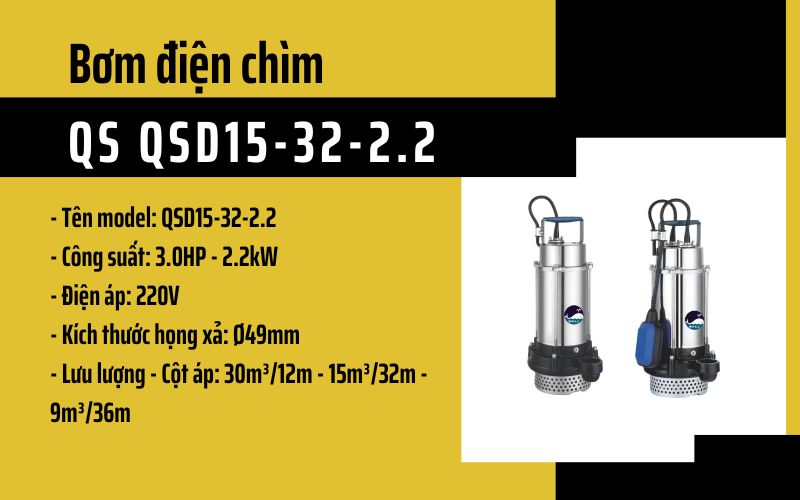 Bơm điện chìm QS QSD15-32-2.2
