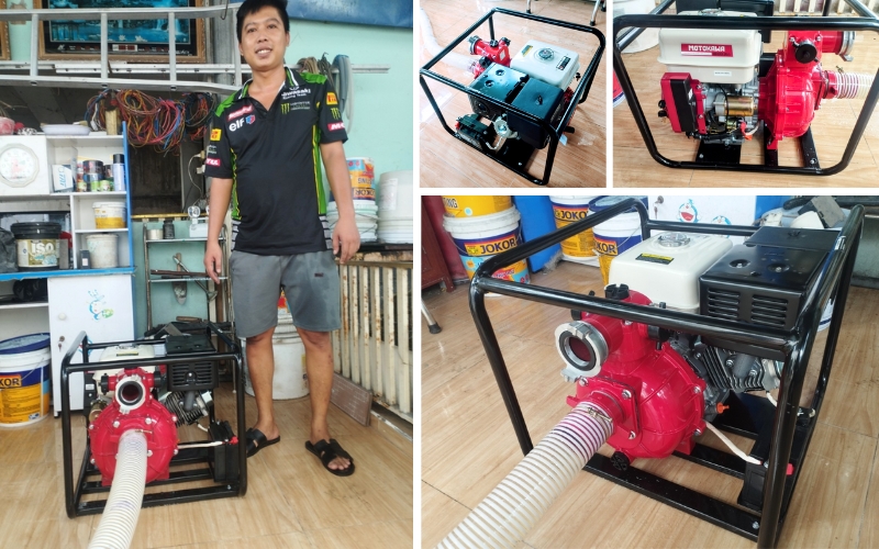 Bàn giao máy bơm cứu hỏa cho khách