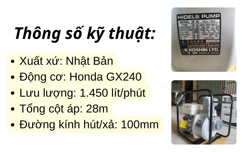 Máy bơm Koshin SEH-100X