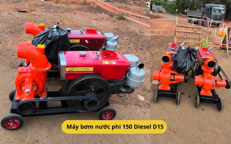 Máy bơm nước phi 150 Diesel D15
