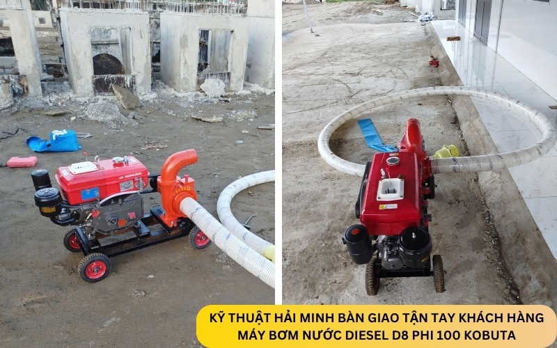 Máy bơm nước Diesel D8 Phi 100 Kobuta