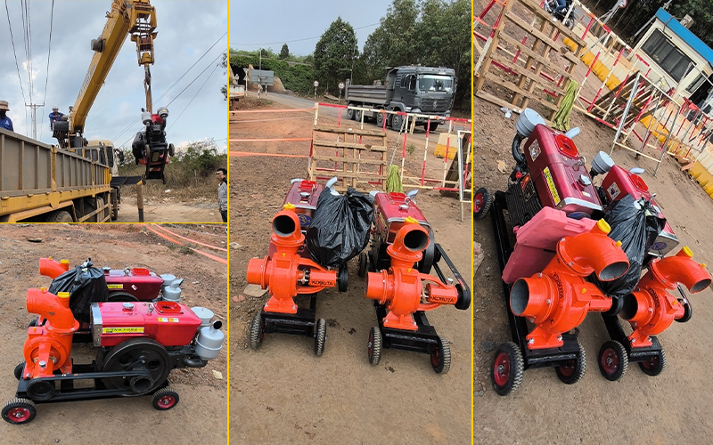 Máy bơm nước đầu bơm Kubota phi 150 Diesel D15