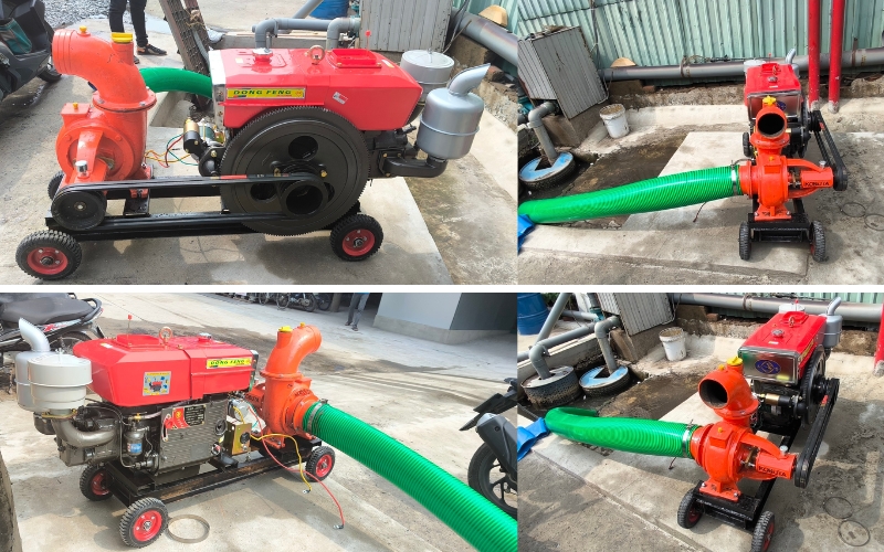 Máy bơm nước đầu bơm Kubota phi 150 Diesel D24