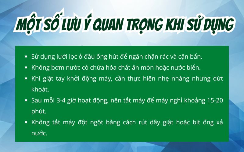 Một số lưu ý quan trọng khi sử dụng Bunny BN-50 