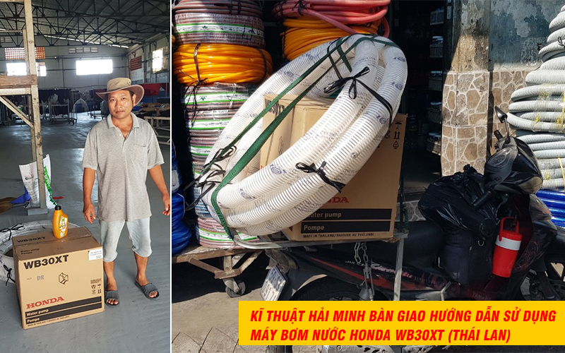bàn giao Máy bơm nước Honda WB30XT (Thái Lan)