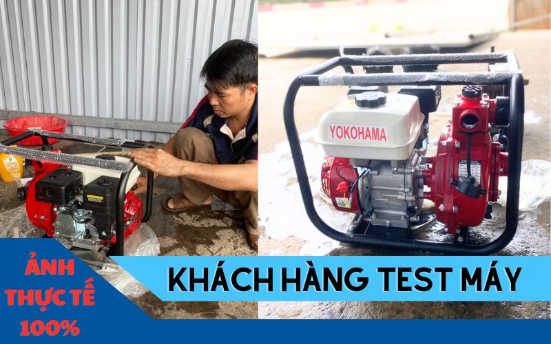 Khách hàng test máy bơm nước Yokohama PGw50
